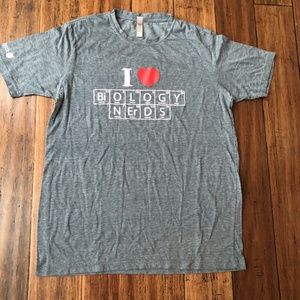 I HEART BIOLOGY NERDS Periodic Table Gray Shirt